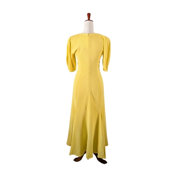 NWT MARNI Yellow Pleated Stretch -Crepe Midi Dress Size 38 - Picture 9 of 14